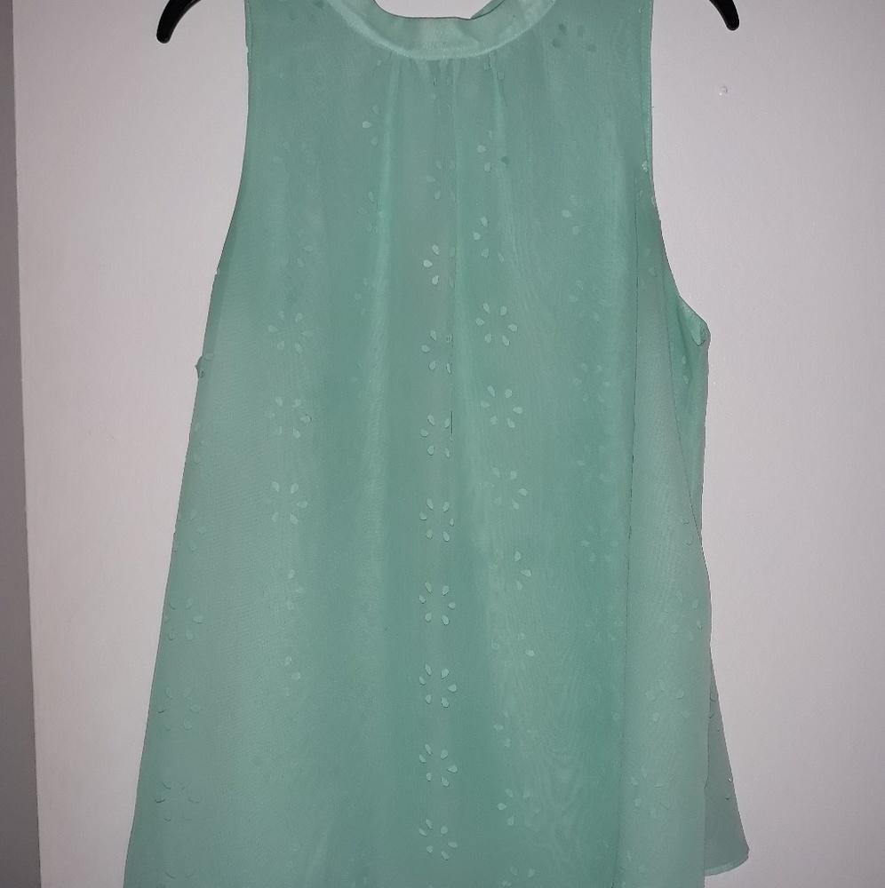 Sheer eye lit top